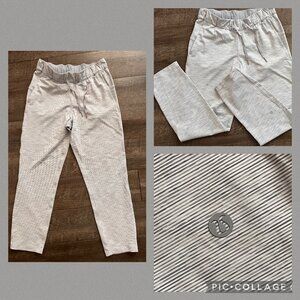 Lululemon On The Fly Pant Vertical Pinstripe Heather Grey/White Size 6 Luxtreme
